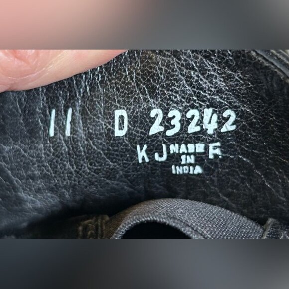 Florsheim Como Smooth Black Leather Moc Toe Strap Dress Loafers~11~ - Picture 7 of 7